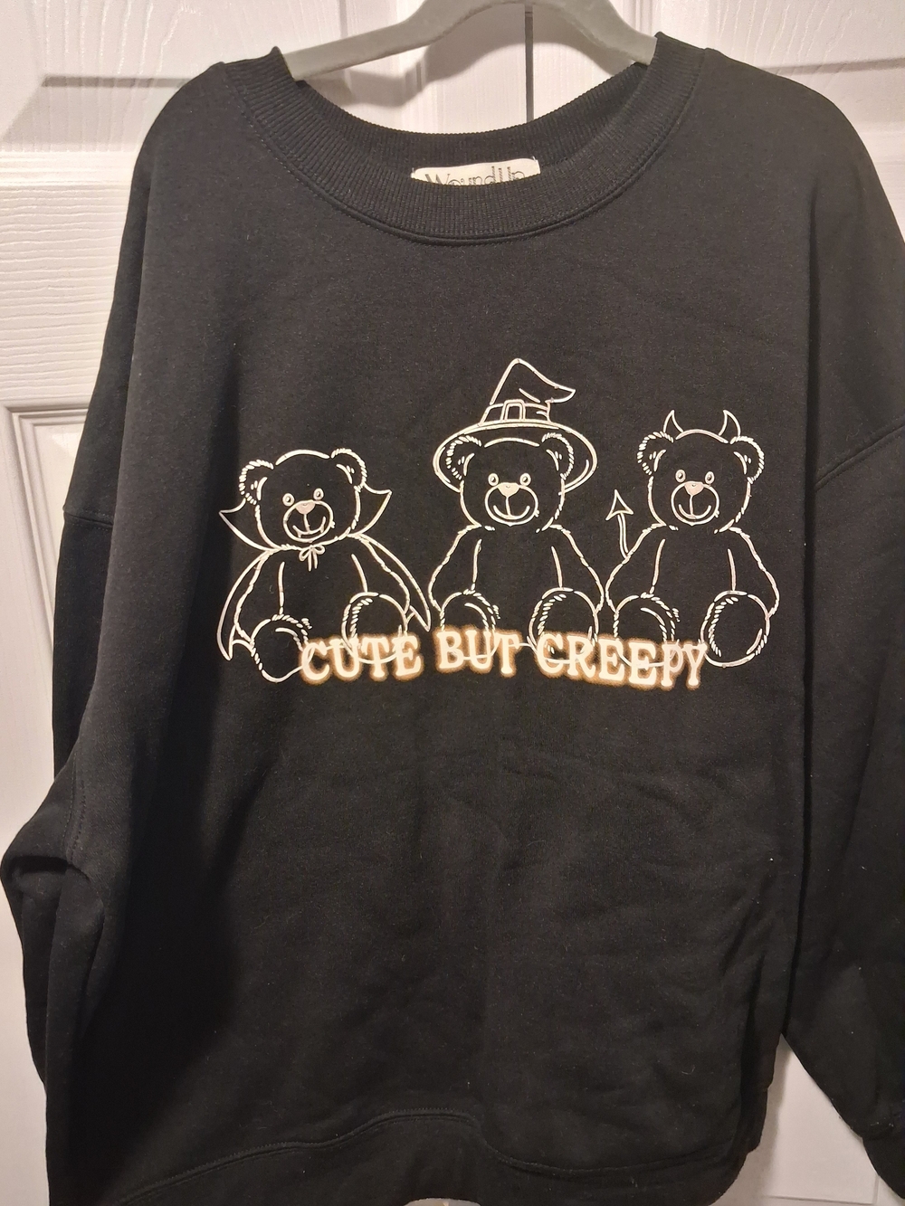 Wound Up Cute But Creepy Large Sweatshirt Halloween